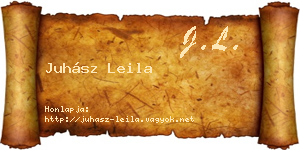 Juhász Leila névjegykártya